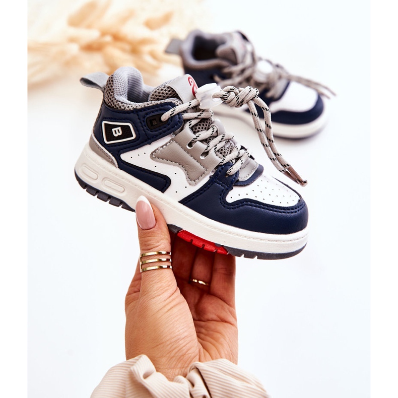 Dětské vysoké sportovní boty Navy Blue Bruce modrý 1