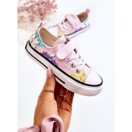 PA1 Dětské tenisky s potiskem látky Pink Buster růžový 1