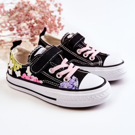 PA1 Dětské tenisky s potiskem látky Black Buster černá 1