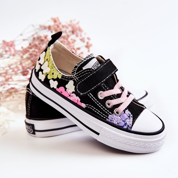 PA1 Dětské tenisky s potiskem látky Black Buster černá 2