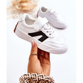 Dětské kožené nízké sportovní boty Black And White Jessie bílý 1