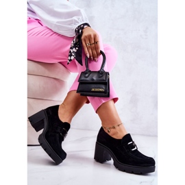 PL5 Elegantní boty na sloupu s tmavým zdobením Black Harmell černá 6