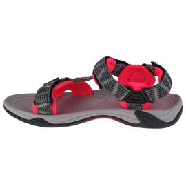 Sandály CMP Hamal Wmn Turistické sandály W 38Q9956-03TE černá červené šedá 1