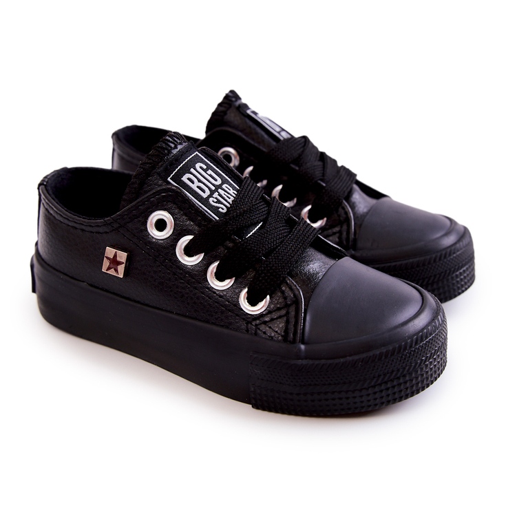 Dětské kožené tenisky Big Star JJ374311 Black černý 1