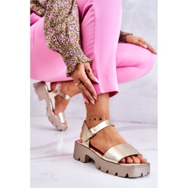 PS1 Kožené sandály na vysokém podpatku Golden Sovie zlatý 1 PS1 Kožené sandály na vysokém podpatku Golden Sovie zlatý 1