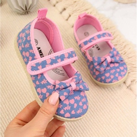 Dívčí tenisky American Club Blue Ballerinas 1