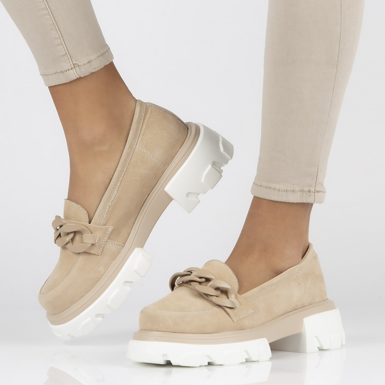 Kožené boty Filippo DP3718 / 22 Be beige béžový 1