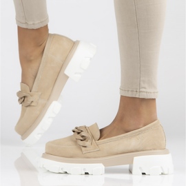 Kožené boty Filippo DP3718 / 22 Be beige béžový 2