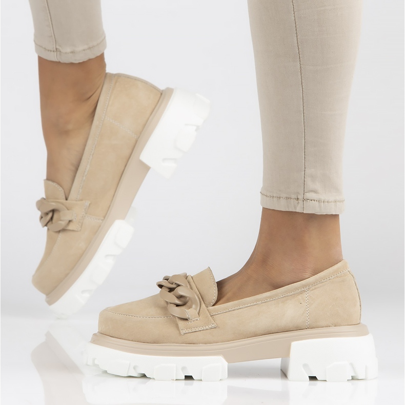 Kožené boty Filippo DP3718 / 22 Be beige béžový 2