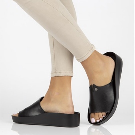 Kožené pantofle Filippo DK2059 / 22 Bk černé černá 2