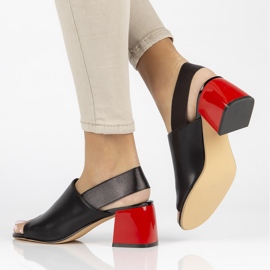 Kožené sandály Filippo DS3729 / 22 Bk černé černá 1