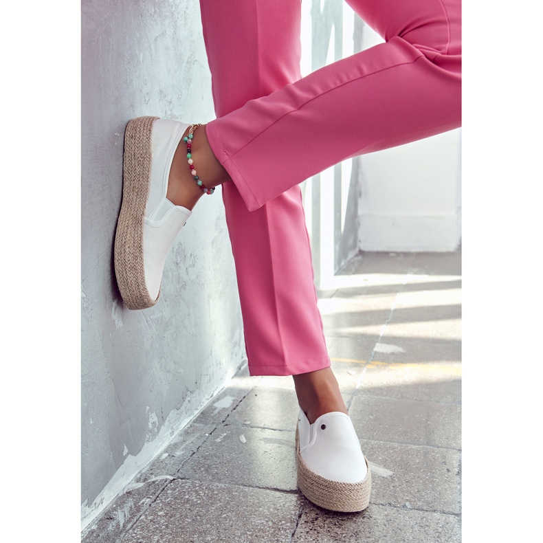 Dámské espadrilky na platformě Cross Jeans JJ2R4013C Bílé bílý 2