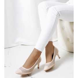 Béžové a zlaté prolamované špendlíky béžový zlatý 1