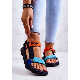 Dámské sportovní sandály Lee Cooper LCW-22-34-0953L Multicolor námořnická modř modrý pomerančový 1