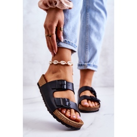 Dámské pantofle přezky Inblu NM000028 Black černá 1