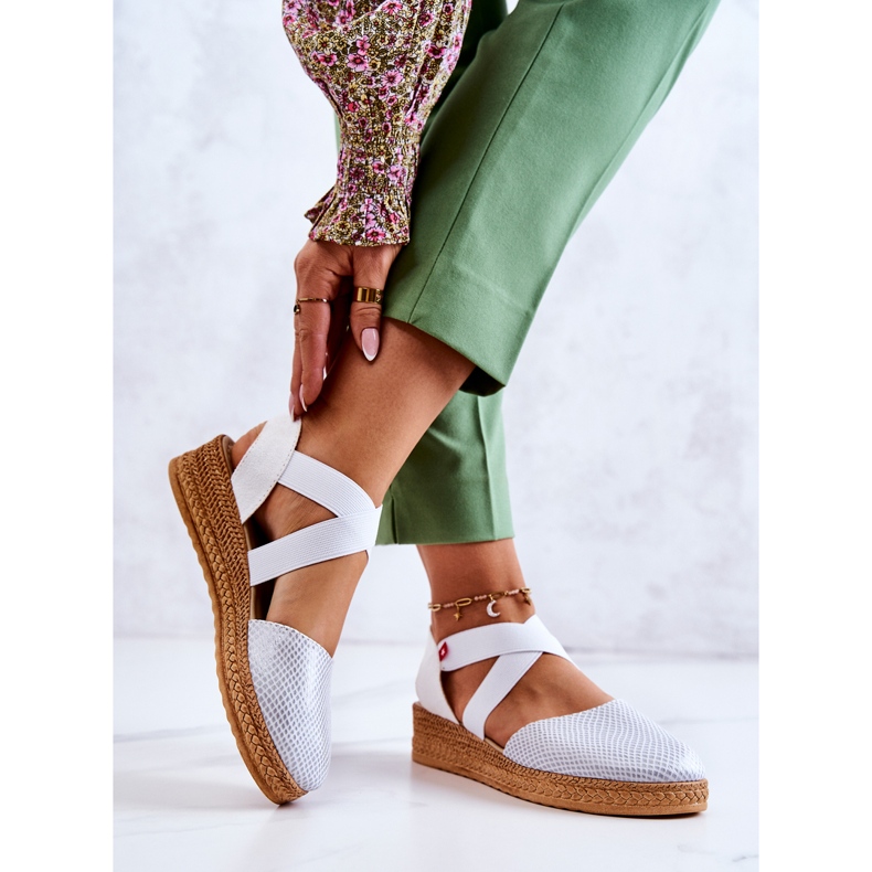 Dámské módní espadrilky Big Star JJ276036 bílé bílý 1