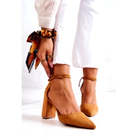 FB2 Lodičky Na Baru Vázané Velbloudí Lettice hnědý žlutá 1 FB2 Lodičky Na Baru Vázané Velbloudí Lettice hnědý žlutá 1