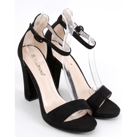 Ficaria Black sandály na vysokém podpatku černá 1