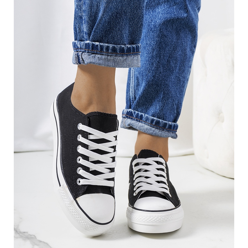 Černé tenisky na platformě Wessel černá 1