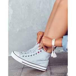 Dámské vysoké tenisky Big Star JJ274209 Modré modrý 1