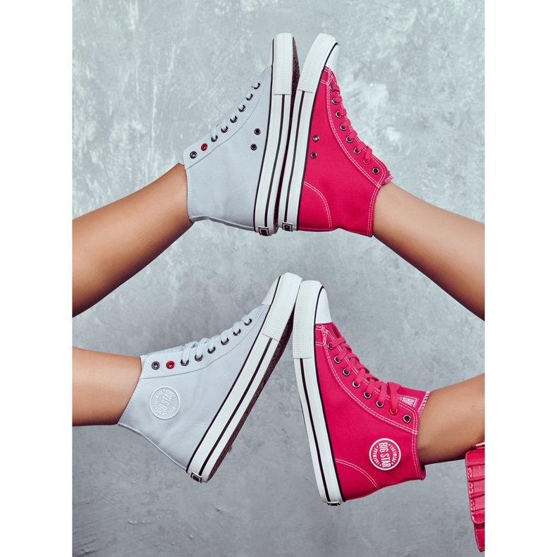 Dámské vysoké tenisky Big Star JJ274210 Fuchsia růžový 1