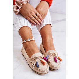 PS1 Dámské semišové mokasíny Světle béžová Wilessa béžový 1