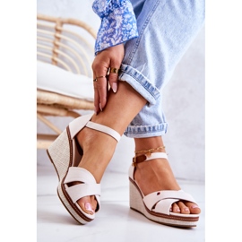 PS1 Dámské sandály na klínu Béžová Veenus béžový 2