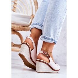 PS1 Dámské pohodlné sandály s přezkou Béžové Thally béžový 1