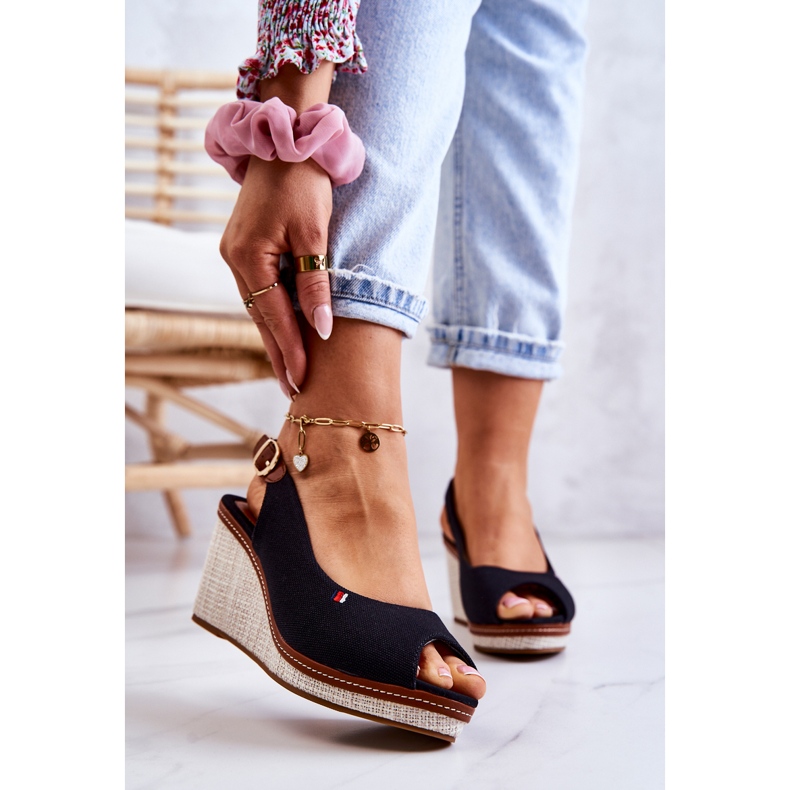 PS1 Dámské pohodlné sandály s přezkou Černé Thallas černá 1