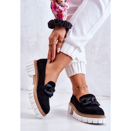 PS1 Semišové mokasíny s černou ozdobou Talisa černý 2