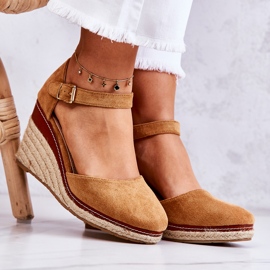 PS1 Dámské Hnědé Espadrilky Na Tamarill Klínu hnědý 1