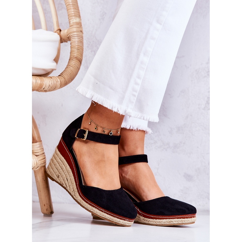 PS1 Dámské černé espadrilky na klínech Tamarill černá 1 PS1 Dámské černé espadrilky na klínech Tamarill černá 1