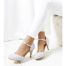 Stříbrné lesklé lodičky Rosetown stříbro 1