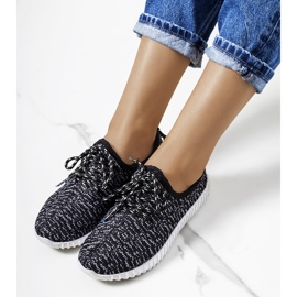 Černé ponožky Embro černý šedá 1