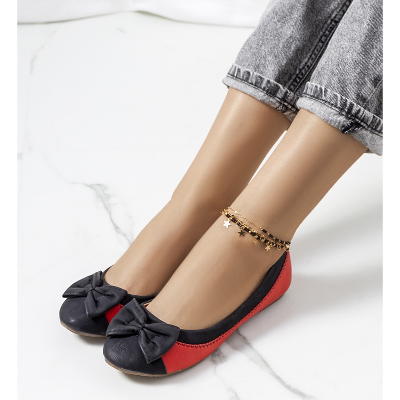 Černé baleríny s mašlí Eske černá 1 Černé baleríny s mašlí Eske černá 1