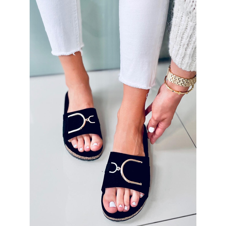 Korkové pantofle Tara Black černá 1