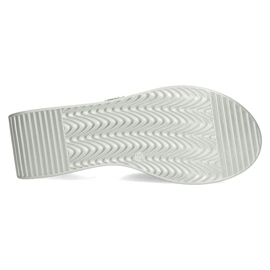 Kožené pantofle Filippo DK3614 / 22 Si stříbrné stříbrný 1