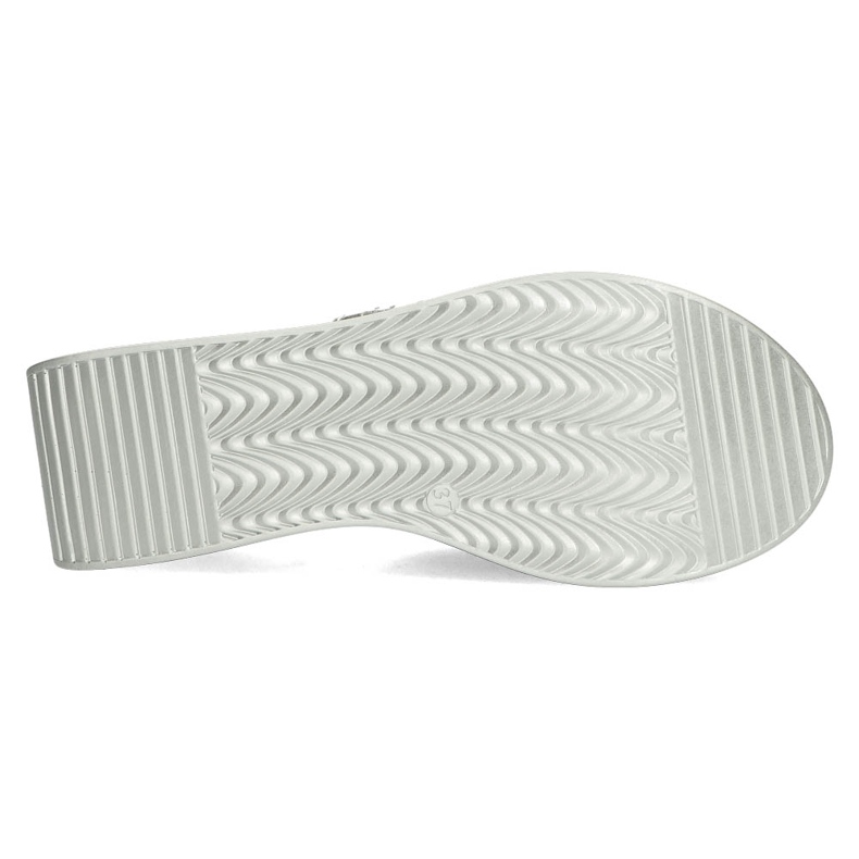 Kožené pantofle Filippo DK3614 / 22 Si stříbrné stříbrný 1