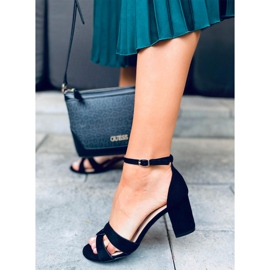 Sandály na vysokém podpatku Moly Black černá 1