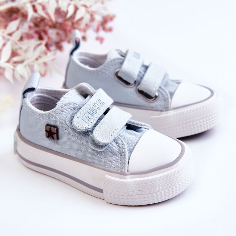 Dětské tenisky na suchý zip Big Star HH374204 Modré modrý 2