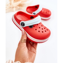 Pohodlné dětské pantofle Crocs Red Colly červený 1