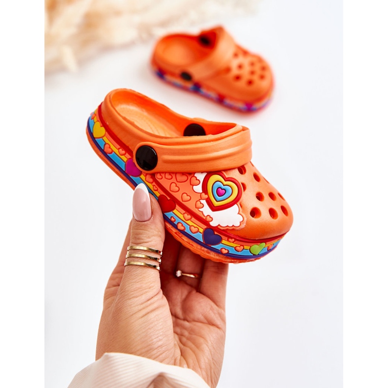 Dětské pantofle Foam Crocs Orange Charie pomerančový 1