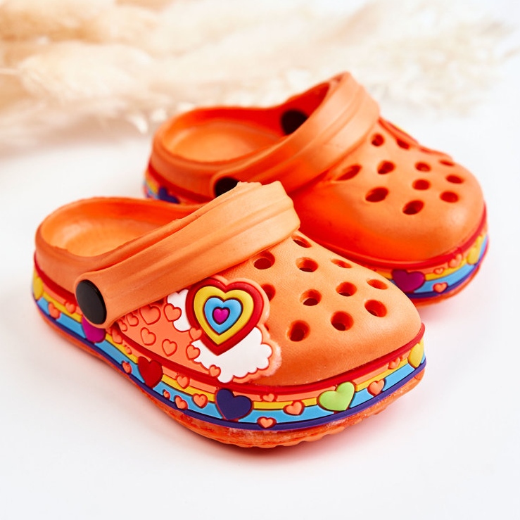 Dětské pantofle Foam Crocs Orange Charie pomerančový 2