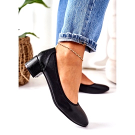 S.Barski Kožené lodičky S. Barski 20-L1 Black černý 3