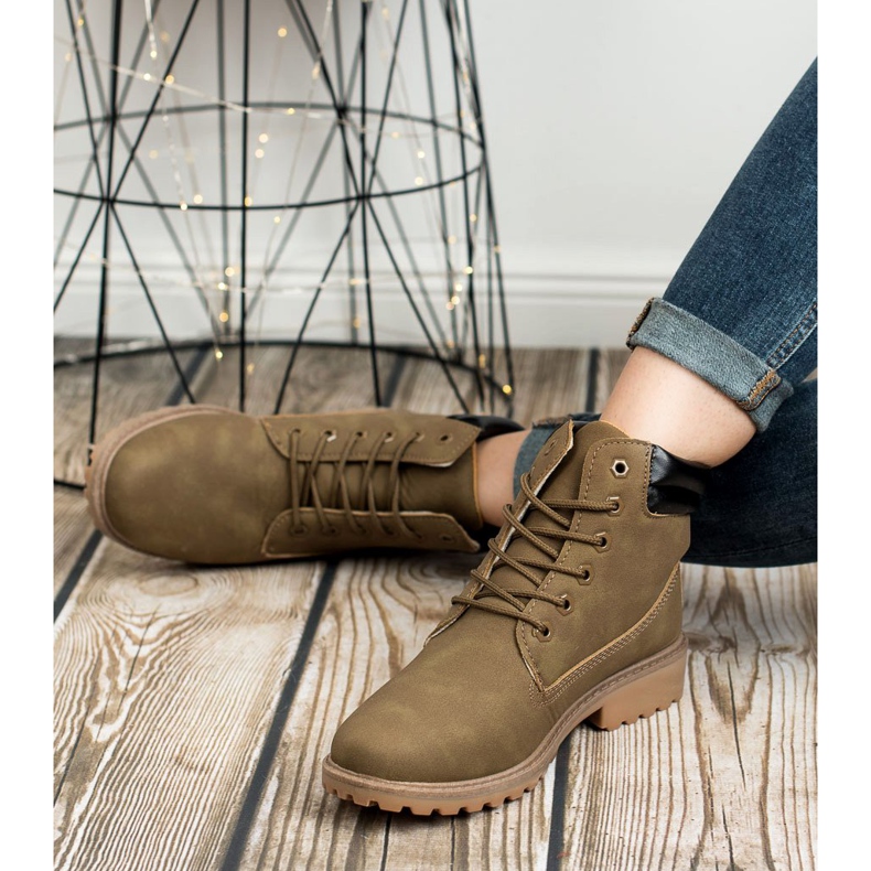 Seastar Dámské boty Trappers hnědý zelená 1