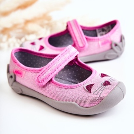 BEFADO S.A. Pantofle Balerína Befado Cats 114X451 Růžovo-šedá růžový 1