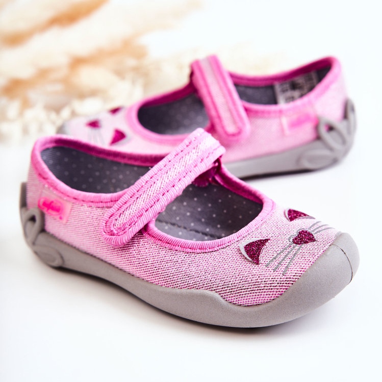 BEFADO S.A. Pantofle Balerína Befado Cats 114X451 Růžovo-šedá růžový 1