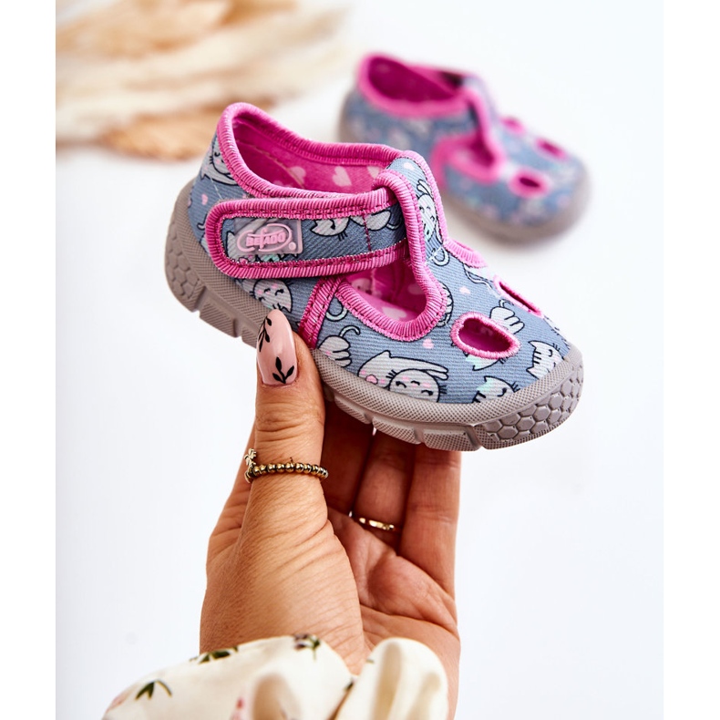 BEFADO S.A. Boty Pantofle Befado Cats 533P014 Modro-růžová modrý růžový 1