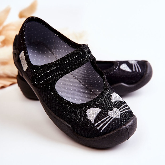 BEFADO S.A. Pantofle Balerína Befado Cats 114X450 Black černý 2