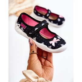 BEFADO S.A. Dětské pantofle Balerína Befado S Mašlí 114X481 Námořnická modrá 1